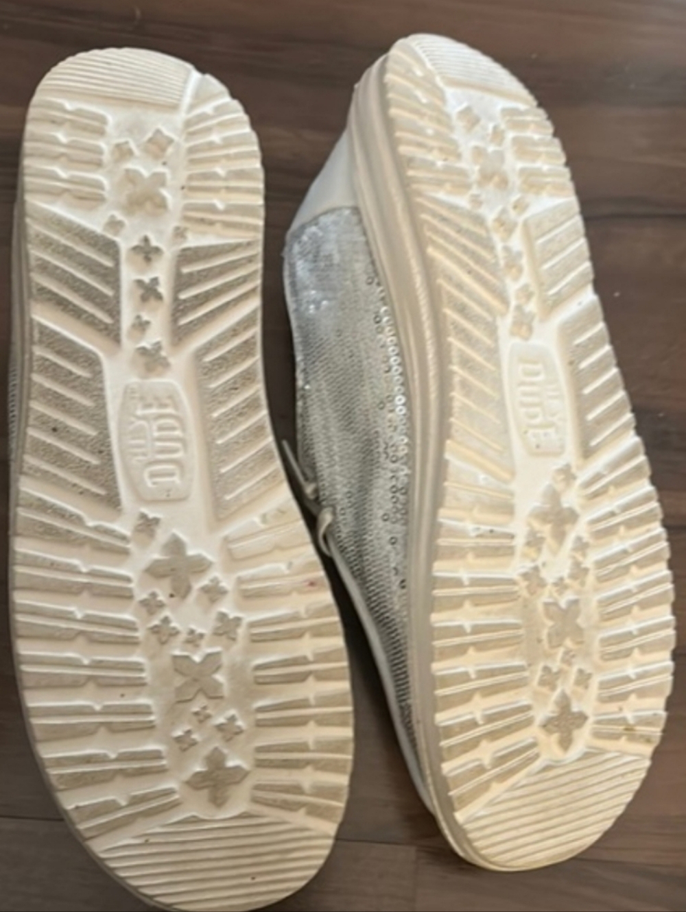 Hey Dudes Sequin Slip-On Sneakers - Silver - Picture 2 of 2